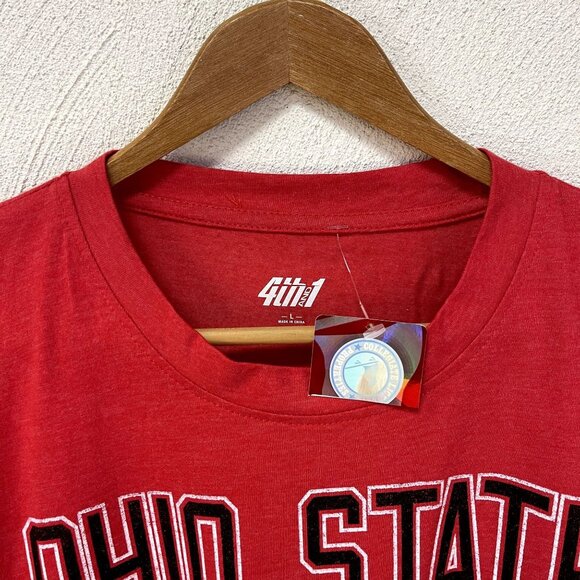 NWT Ohio State Buckeyes Red T-Shirt Graphic Tee Cotton Casual Top Sz M - Picture 2 of 3